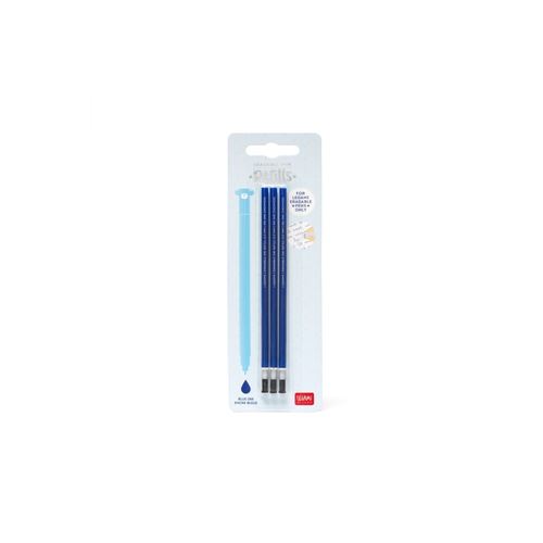 Legami Erasable Set of 3 Blue Refills