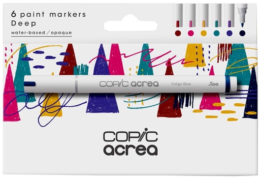 Copic Acrea Paint Marker Set of 6 Deep Colours