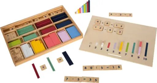 Lernbox Rechenstäbchen mit Zahlen